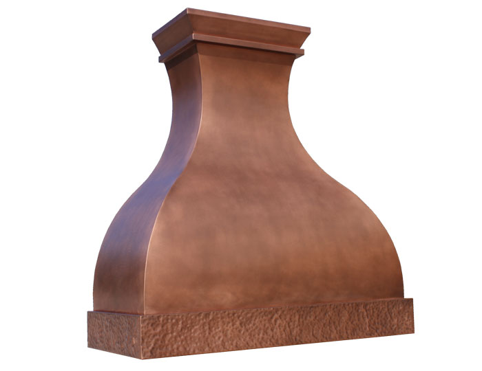 Arabella Range Hood in Light Antique Copper