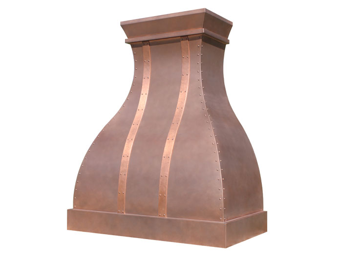 Arabella Range Hood in Medium Antique Copper