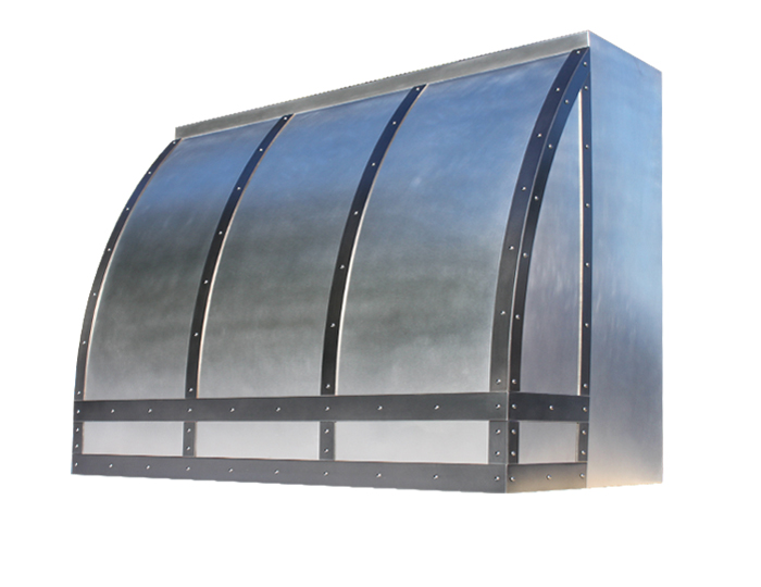Barrel Range Hood in Natural Stainless Steel 