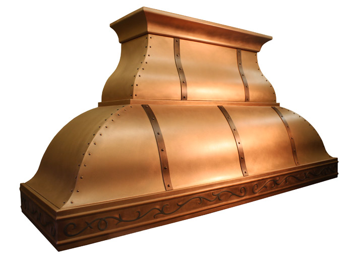  Blle Range Hood in Natural Copper
