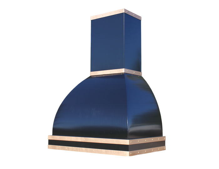 Classic Dome Range Hood with Natural Brass Straps