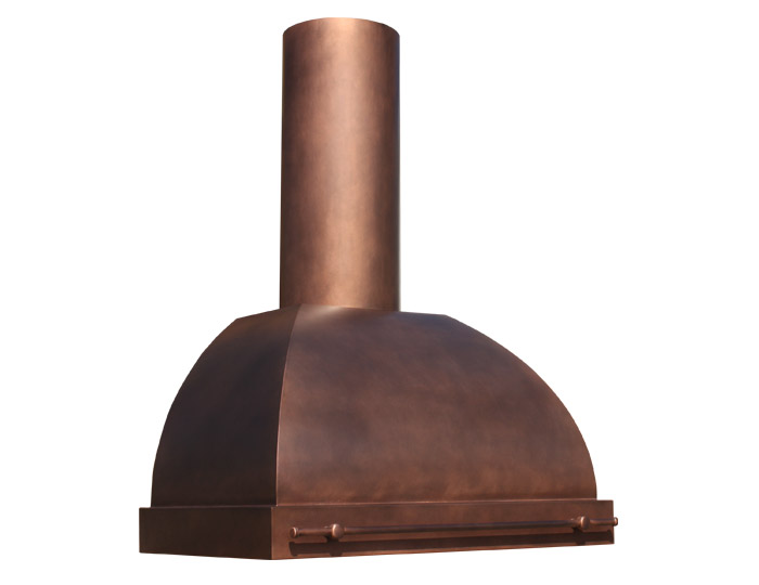 Classic Dome Range Hood in Medium Antique Copper