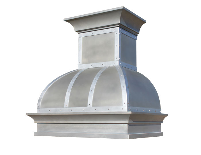 Classic Dome Range Hood with Crown Step Apron