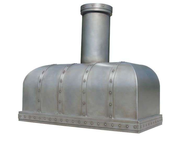 Classic Dome Range Hood in Vintage Zinc