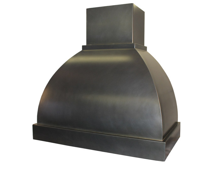 Classic Dome Range Hood in Blackened Steel