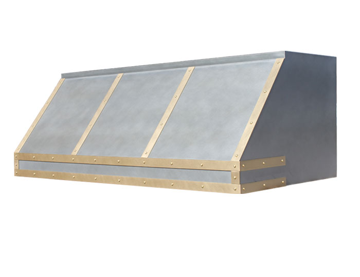 Heritage Range Hood in Light Antique Zinc