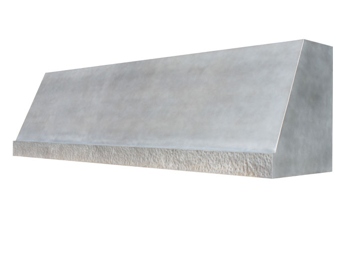 Heritage Range Hood in Natural Zinc