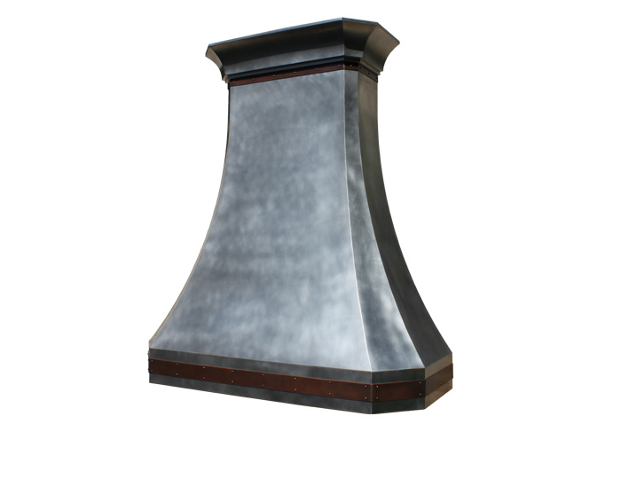 Mitered Sweep Hood in Copper