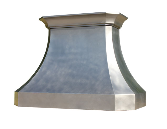Mitered Sweep Range Hood with Crown Moldin