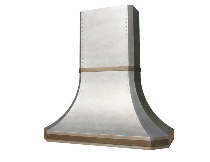 Mitered Sweep Range Hood with Flue Extension