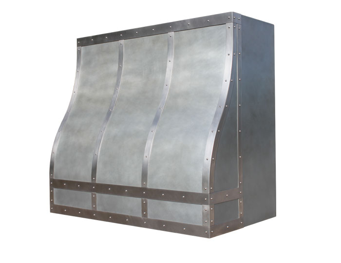 Ogee Range Hood with Stainless Steel Straps