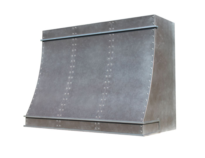 Custom Zinc Patina Range Hood