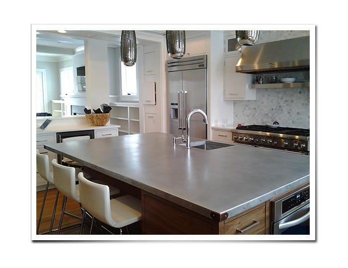 Zinc Kitchen Countertop