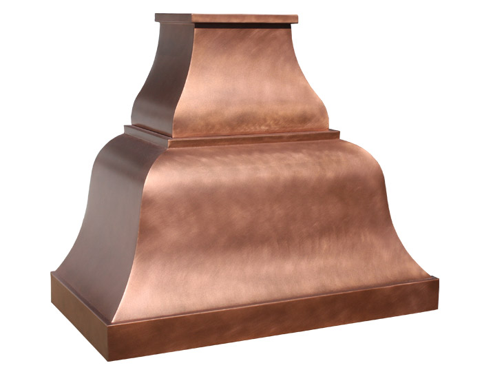 Belle Range Hood in Antique Copper Metal