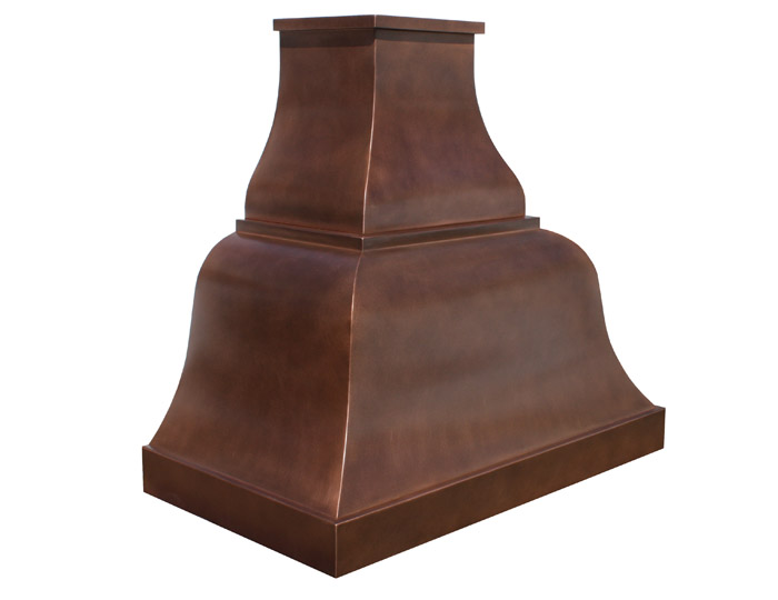 Belle Range Hood with Antique Copper Patina