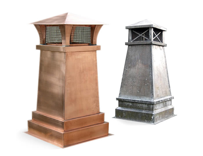 Copper Chimney Pots ~ Sierra, Fredricks and Adele Designs