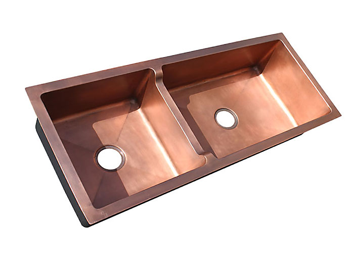 60/40 Undermount Sink  ~ Light Brown Copper